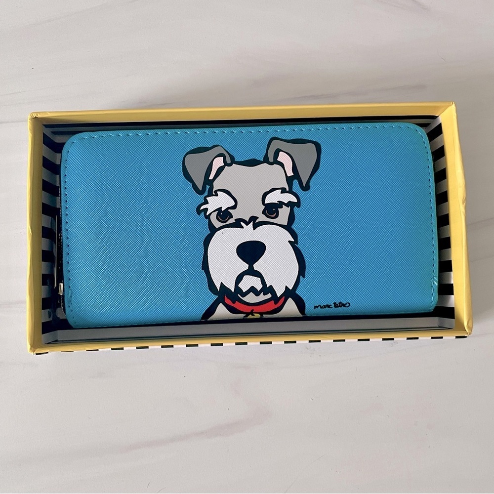 Marc Tetro Schnauzer Long Wallet- Blue- NWT